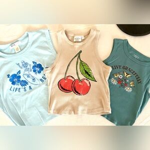 Summer crop tops kids sizes small medium and xl
